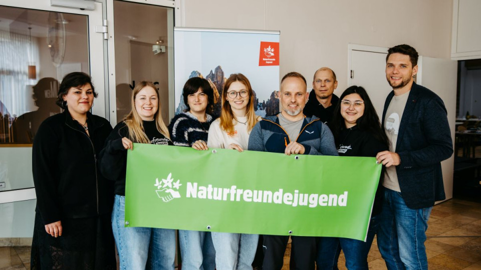 Mitglieder des Naturfreundejugendpräsidiums
